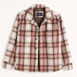 Abercrombie NWOT Men's Plaid Flannel Shirt Jacket (Brown) - Size M